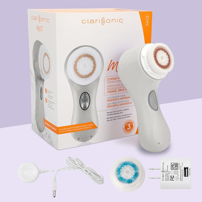 Clarisonic Mia 2 Acoustic Wave Facial Skin Facial Cleansing Brush (White)