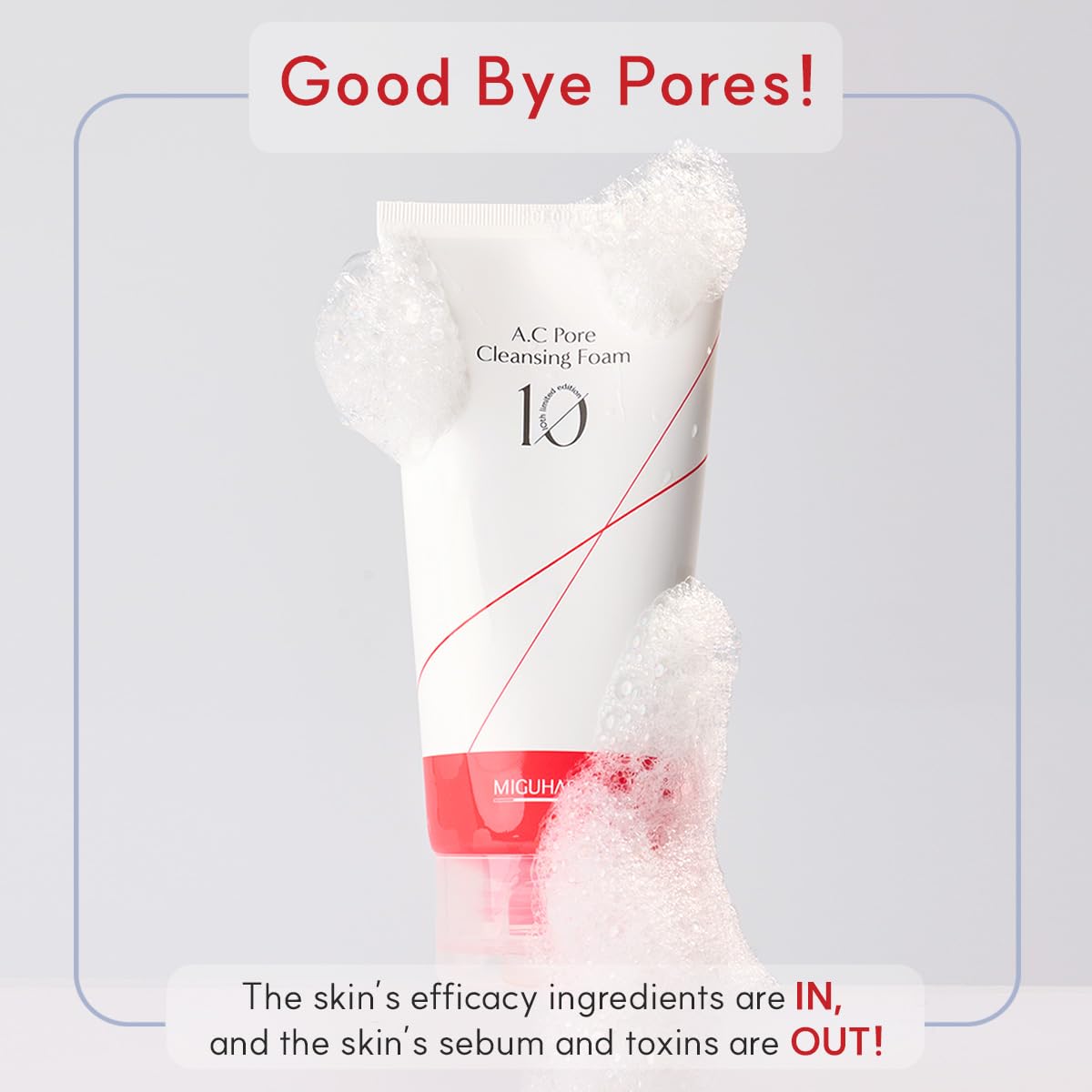 A.C Pore Cleansing Foam | Korean Skincare Face Wash (120ml/4.05 fl. oz.)