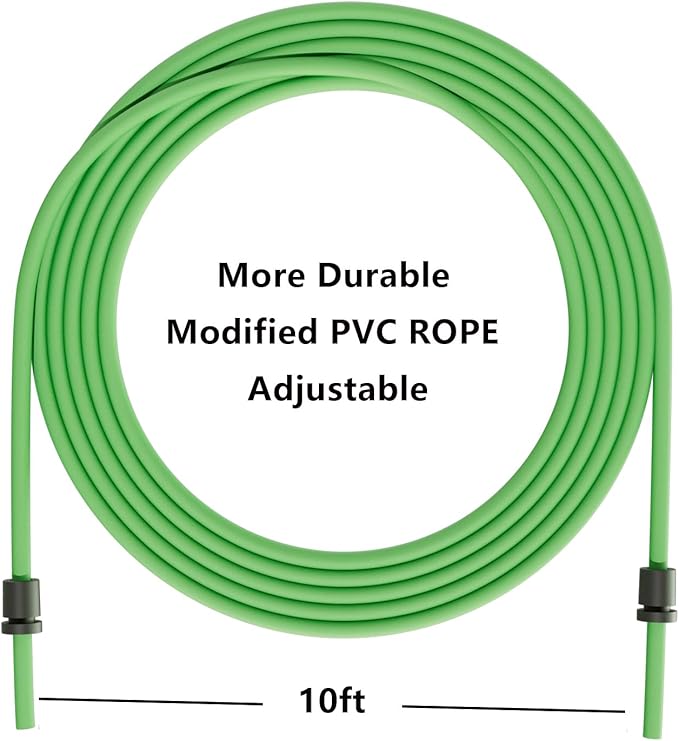 Adjustable Jump Rope for Home Fitness - 5mm PVC Cord with Ball Bearings, Anti-Slip Rubber& Alloy Handles for Beginners, Weight Loss Workout in Home/School/Gym