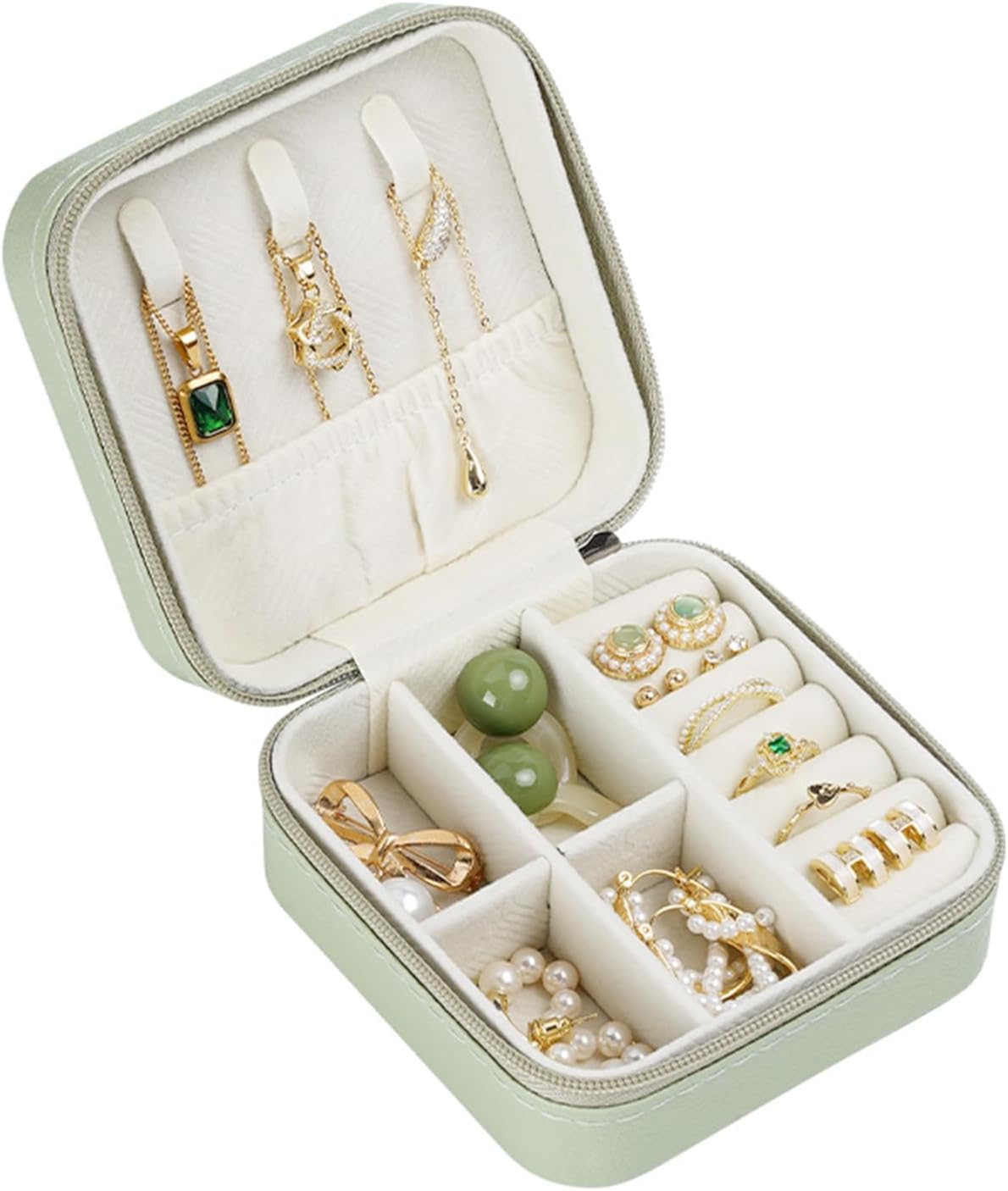 Travel Jewelry Case, Travel Jewelry Box, Mini Jewelry Travel Case, Jewelry Organizer Case, Portable Small Jewelry Organizer Storage Boxes - Best Gift for Women Girls.