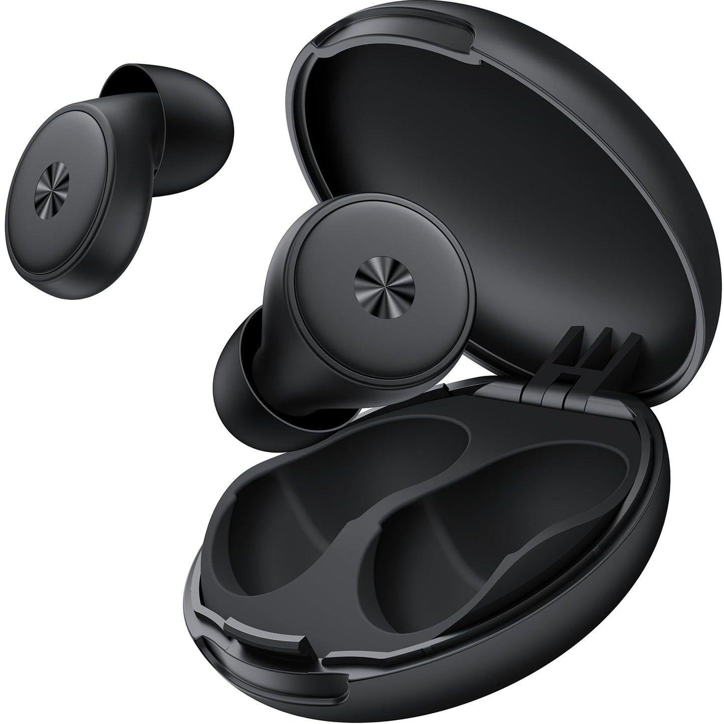 BIGOOD 45dB Ear Plugs for Sleeping 0.1oz Ultra-Comfy Noise Cancelling Ear Plugs for Concerts, Deep Focus, Travel, Noise Reduction Ear Plug with 8 Ear Tips Reusable Earplugs with Carry Case Black