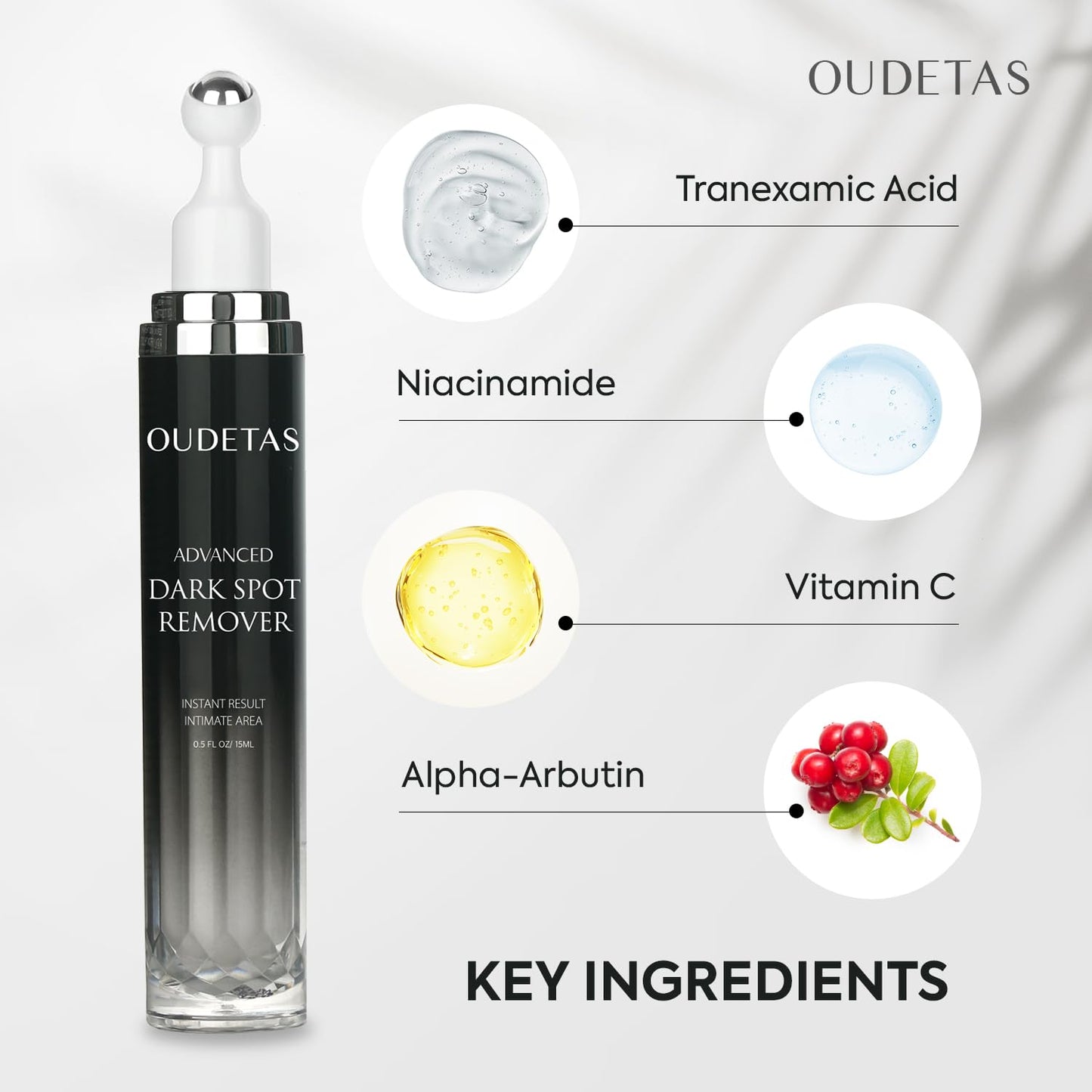 Dark Spot Remover for Face and Body with 360-Degree Roller, Dark Spot Corrector Serum, Dark Spot Remover for Body, Age Spot Sun Spot Freckles Brown Spot Remover(0.5 Fl Oz)