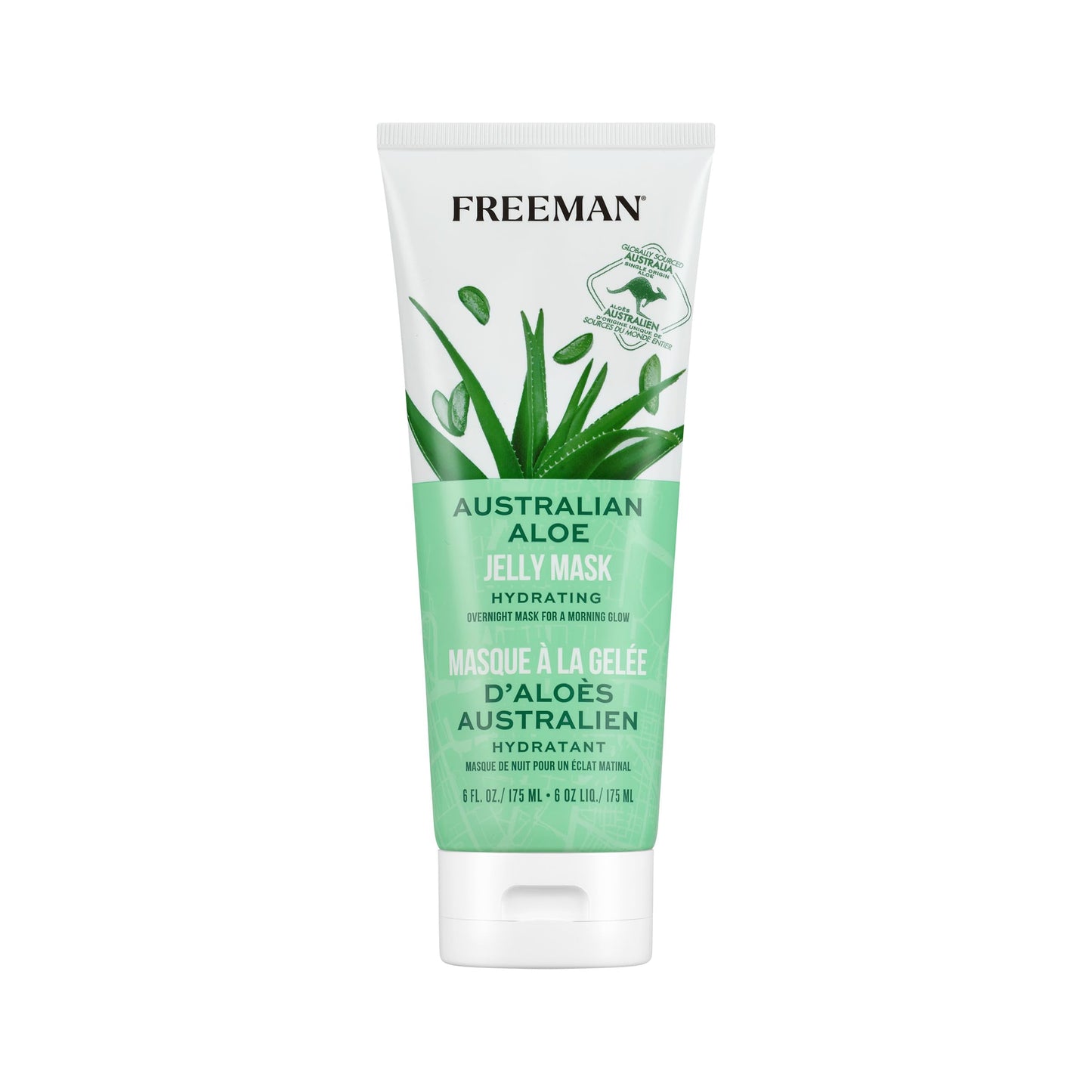 Freeman Exotic Blends Hydrating Australian Aloe Jelly Facial Mask Tube, 6 fl.oz./ 175 mL Tube