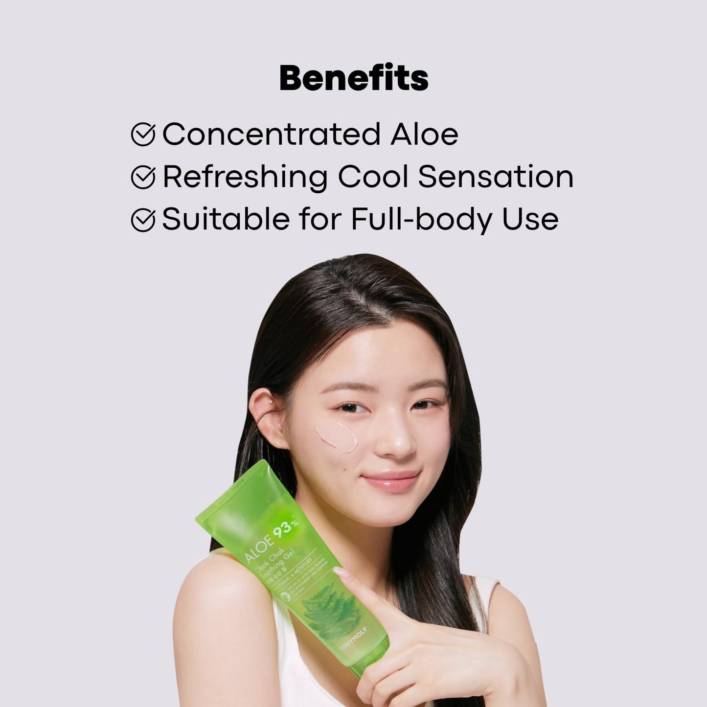 TONYMOLY Chok Chok Aloe Soothing Gel, 99% Aloe Vera Gel for Face & Body, Korean Skin Care Moisturizier