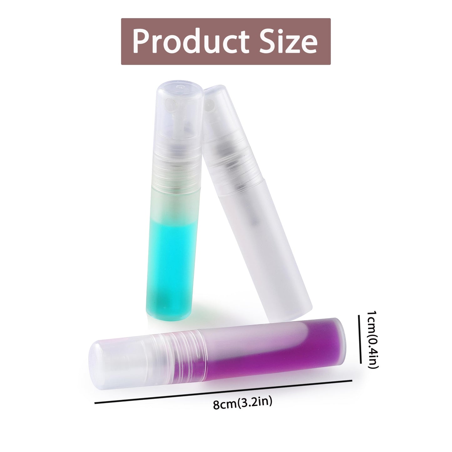 KCKHFA 10 PCS Mini Perfume Travel Spray Bottle Refillable, Plastic Hair Perfume Atomizer for Toner