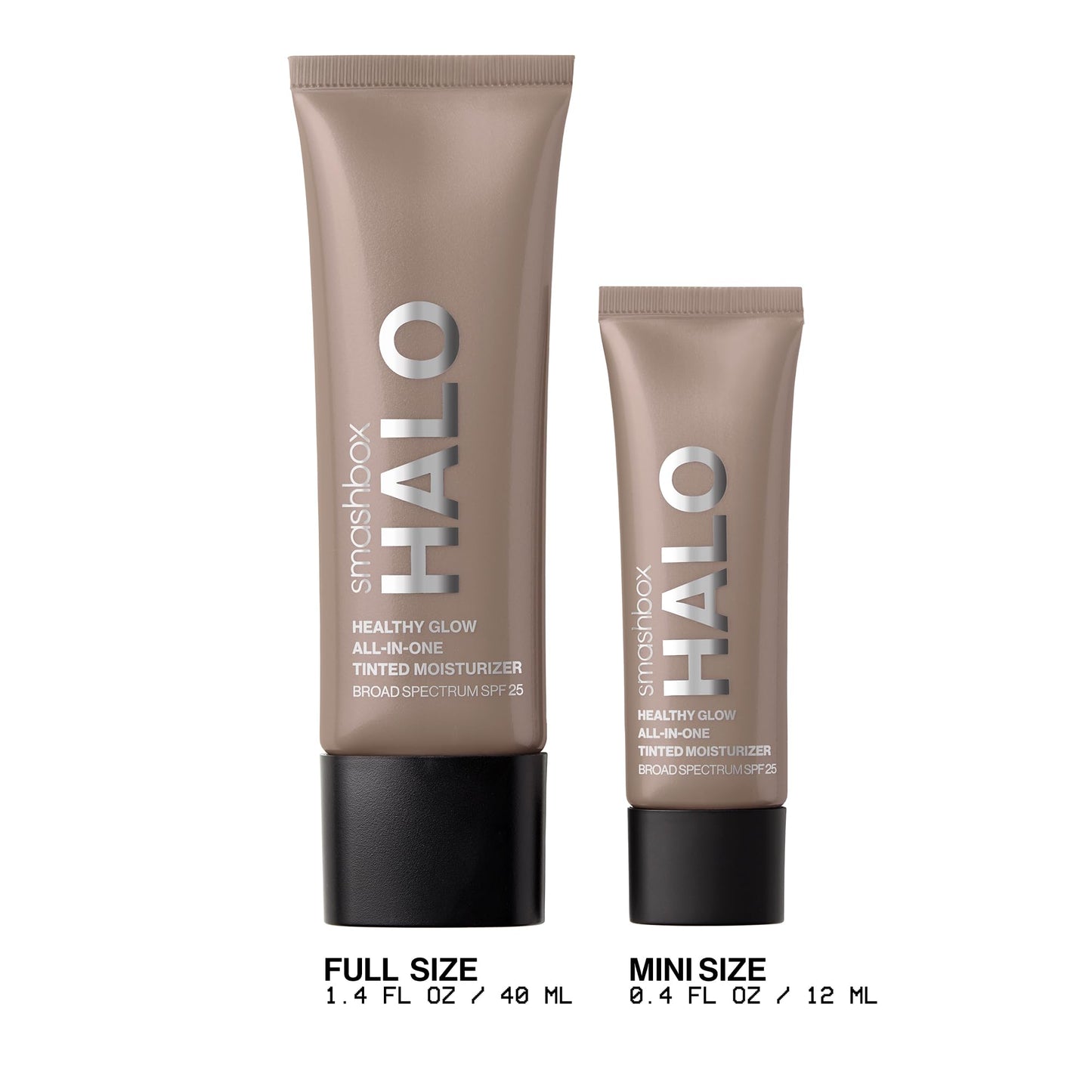 Smashbox Halo Healthy Glow All-In-One Tinted Moisturizer SPF 25 | Hydrating, Long Wearing, Tinted Moisturizer with SPF | Hyaluronic Acid, Mini, 0.41 Fl Oz, Light Medium