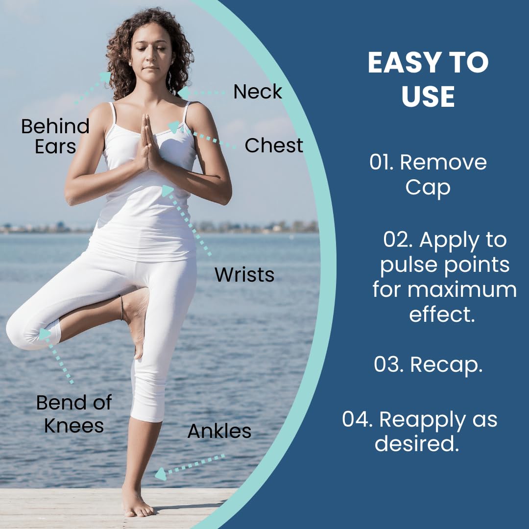 SWEET DREAMS Roll On Relaxation Aromatherapy | Night Time Unwind Support Blend w/Lavender, Neroli & Chamomile Essential Oils | Stocking Stuffer Idea