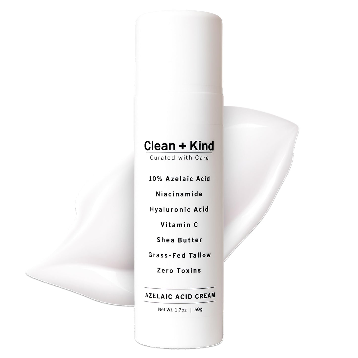 Azelaic Acid 10% Face Cream with Niacinamide, Vitamin C & Hyaluronic Acid – Soothing Korean Skincare for Uneven, Blemish-Prone Skin with Shea Butter & Grass-Fed Tallow