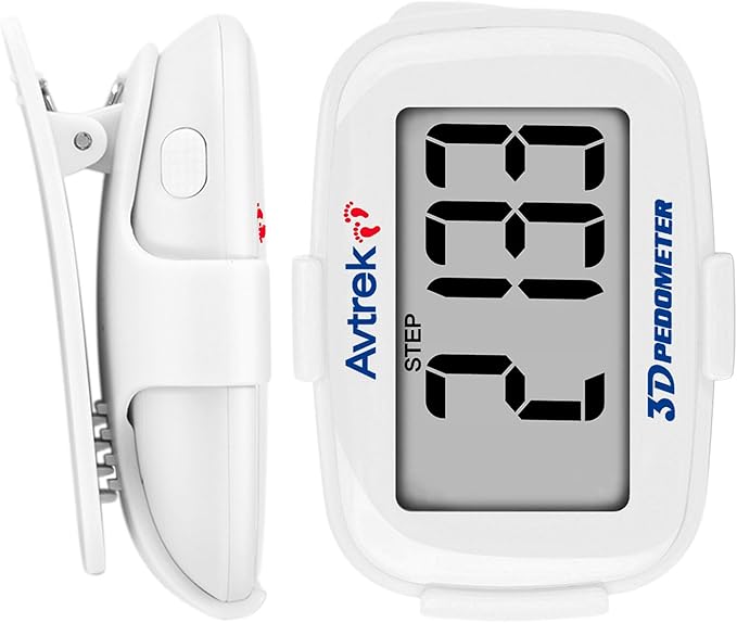 3D Step Counter Clip On with LED Backlight Pocket Pedometer for Walking Outdoor Activities Fitness Tracker Without Smartphone