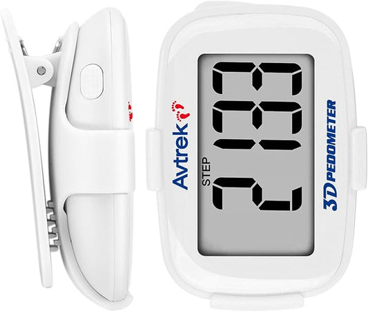 3D Step Counter Clip On with LED Backlight Pocket Pedometer for Walking Outdoor Activities Fitness Tracker Without Smartphone
