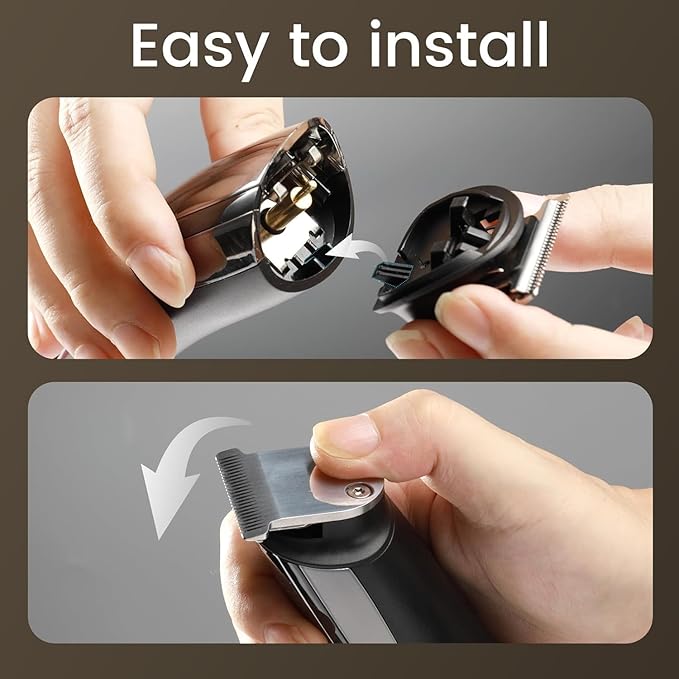 Beard Trimmer for Men: Professional Barber Hair Clippers - 16-in-1 Cordless Grooming Kit - Waterproof Electric Razor with Turbo Speed & Precision Blades