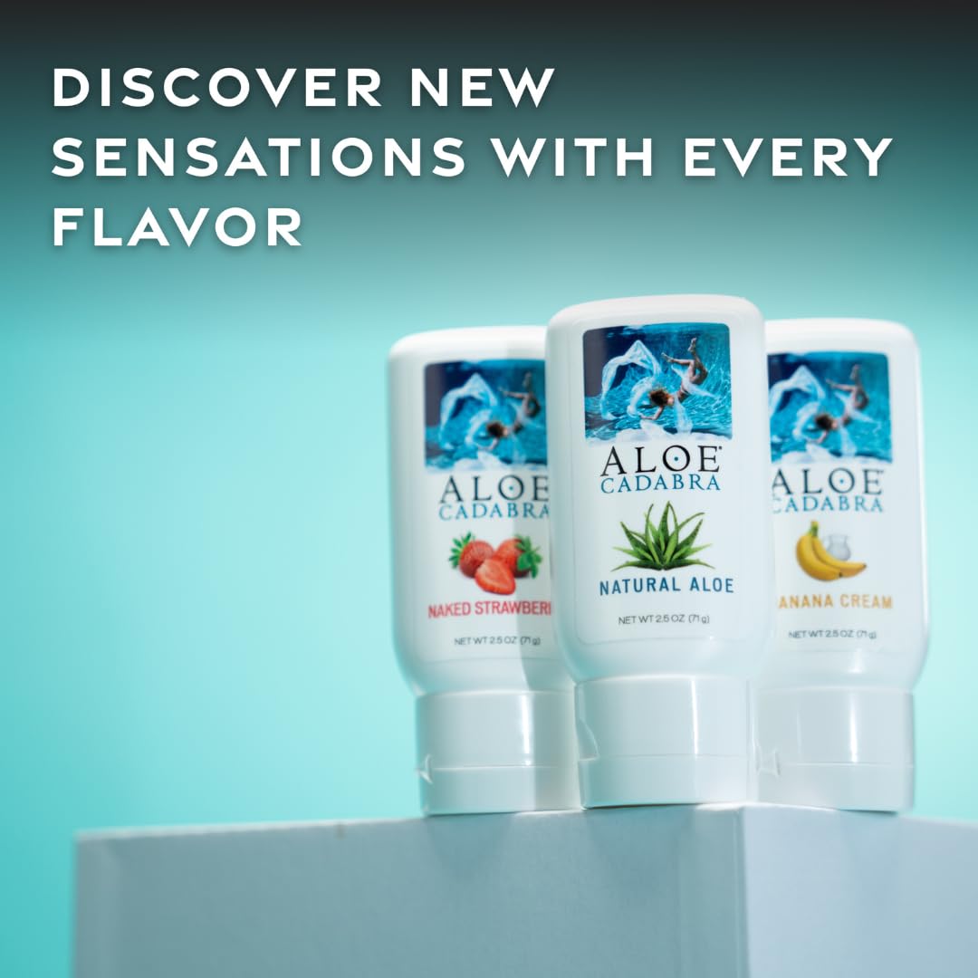 Aloe Cadabra vaginal moisturizer, natural aloe, pH-balanced, water-based & 95% aloe vera, reduce dryness, discomfort, versatile uses (2.5 fl oz, 1 pack)