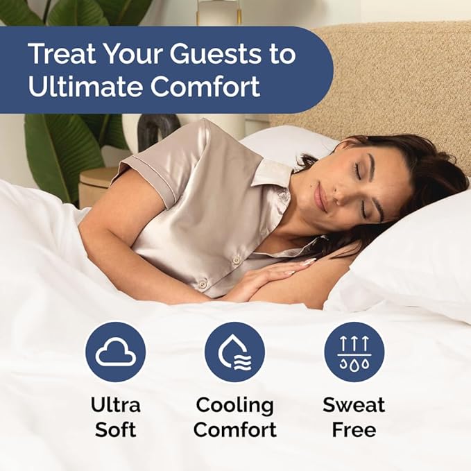 Bulk Case Pack of 16 Sheet Sets - (16) Complete Twin XL Size Sheet Sets w/ Deep Pockets - Wholesale Bulk Bedding for Hotels, Spas & Airbnbs - Breathable, Soft & Wrinkle Free - (Twin XL, Antique White)