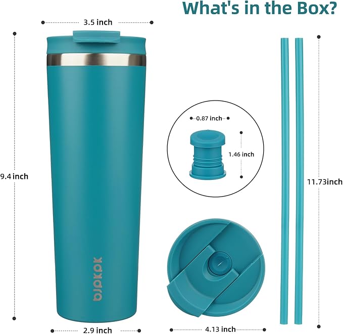 BJPKPK 30oz Tumbler With lid And Straw Stainless Steel Travel Coffee Mug Insulated Tumblers Cups,Laguna