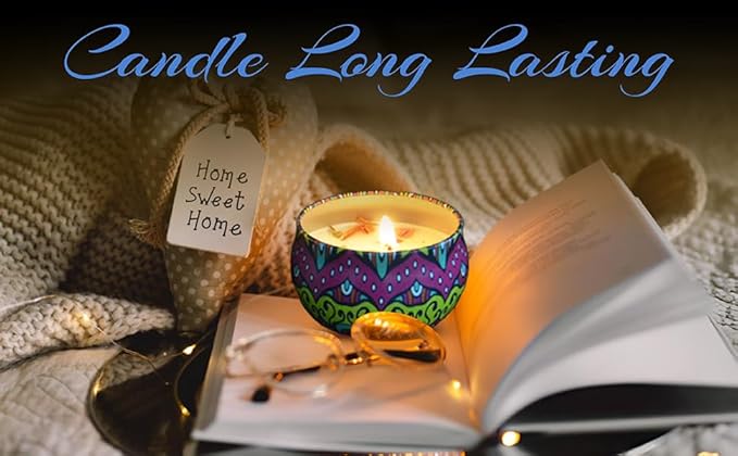 ELEGANTZ Scented Candles Gift Set – 4 Assorted Travel Tin Candles with Flower Petals, Rich Fragrance for Aromatherapy, Home Decor – Perfect for Housewarming, Birthdays, Spa, Bath, Meditation