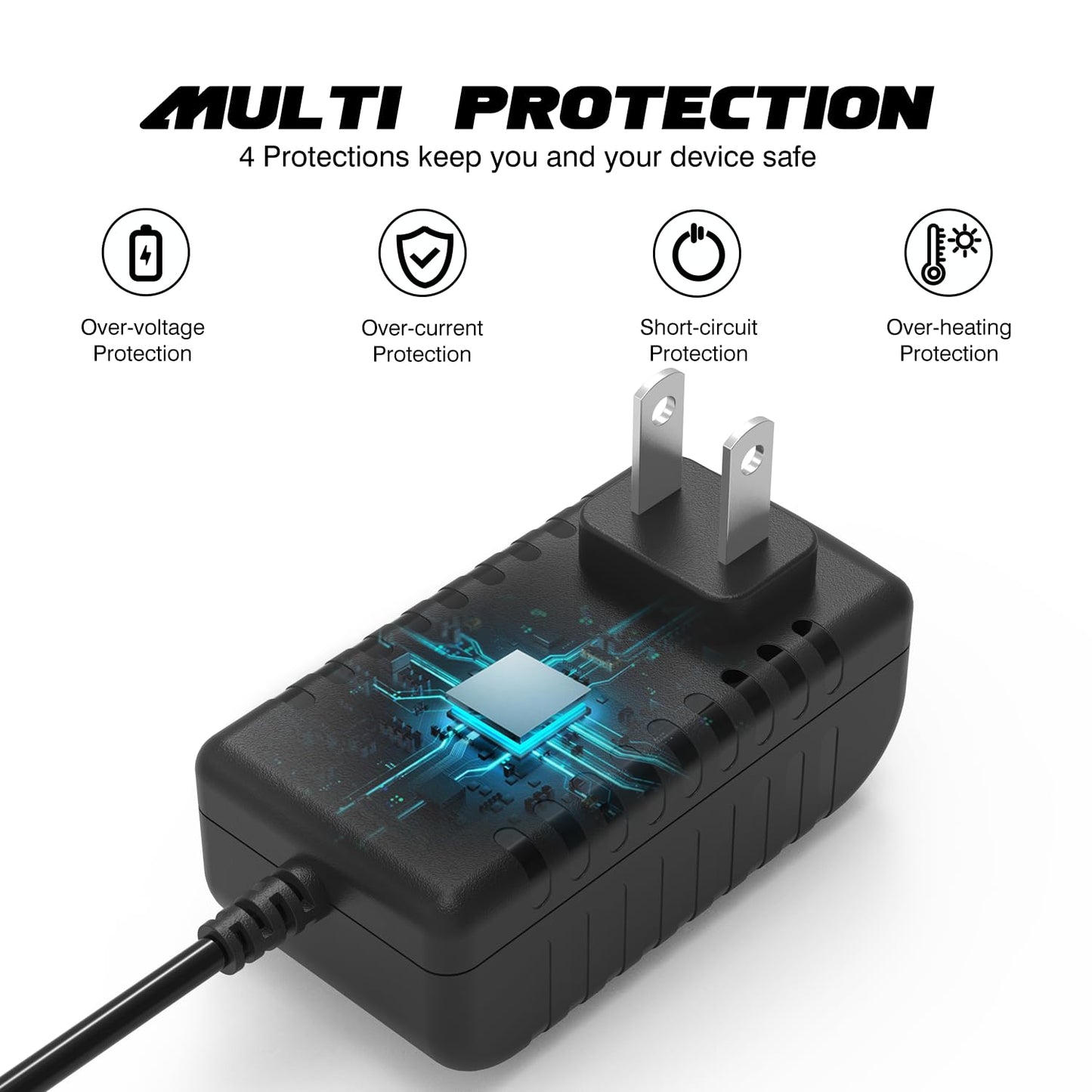 5V Adapter Power Cord for NuFACE Mini Facial Toning Device Pink/White/Green, Facial Toning Device Battery Charger Cable Replacement