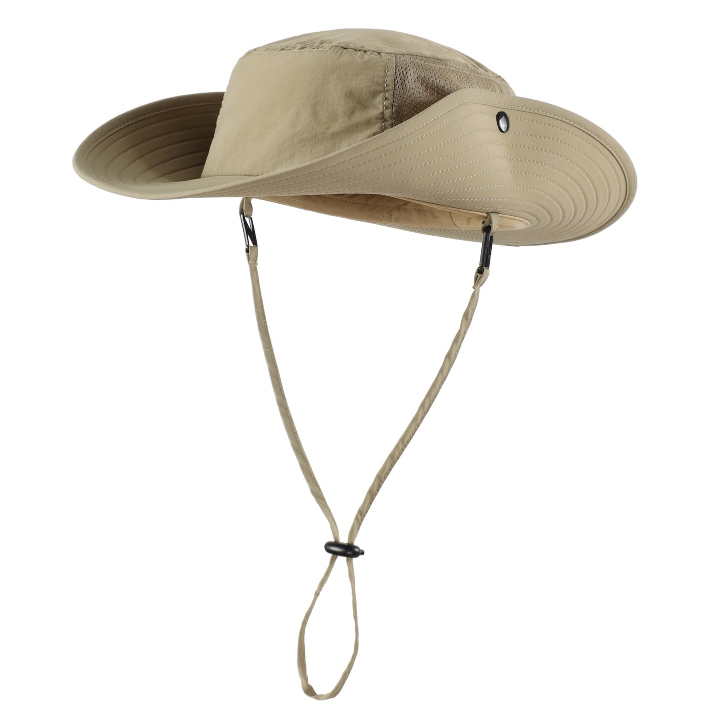 Home Prefer UPF50+ Mens Sun Hat Wide Brim Womens UV Protection Beach Bucket Hat Airy Fishing Hat Hiking Snap Up Cowboy Hat (Light Vert Khaki)