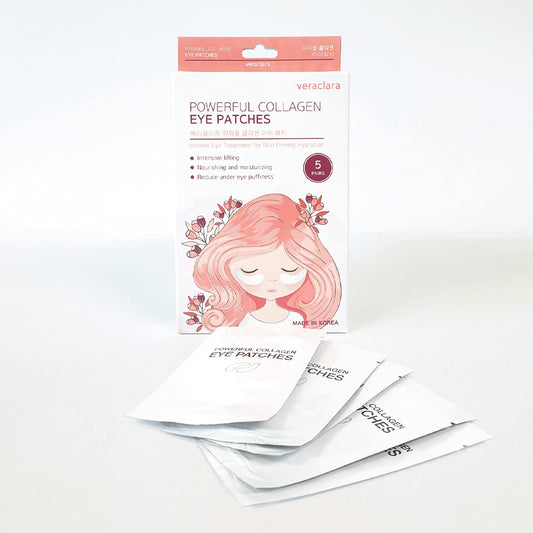 Veraclara Powerful Collagen Eye Patches - 5 Pairs - Puffy Eyes and Dark Circles Treatments | Reduce Wrinkles Undereye, Revitalize and Refresh Your Skin(1Pack)