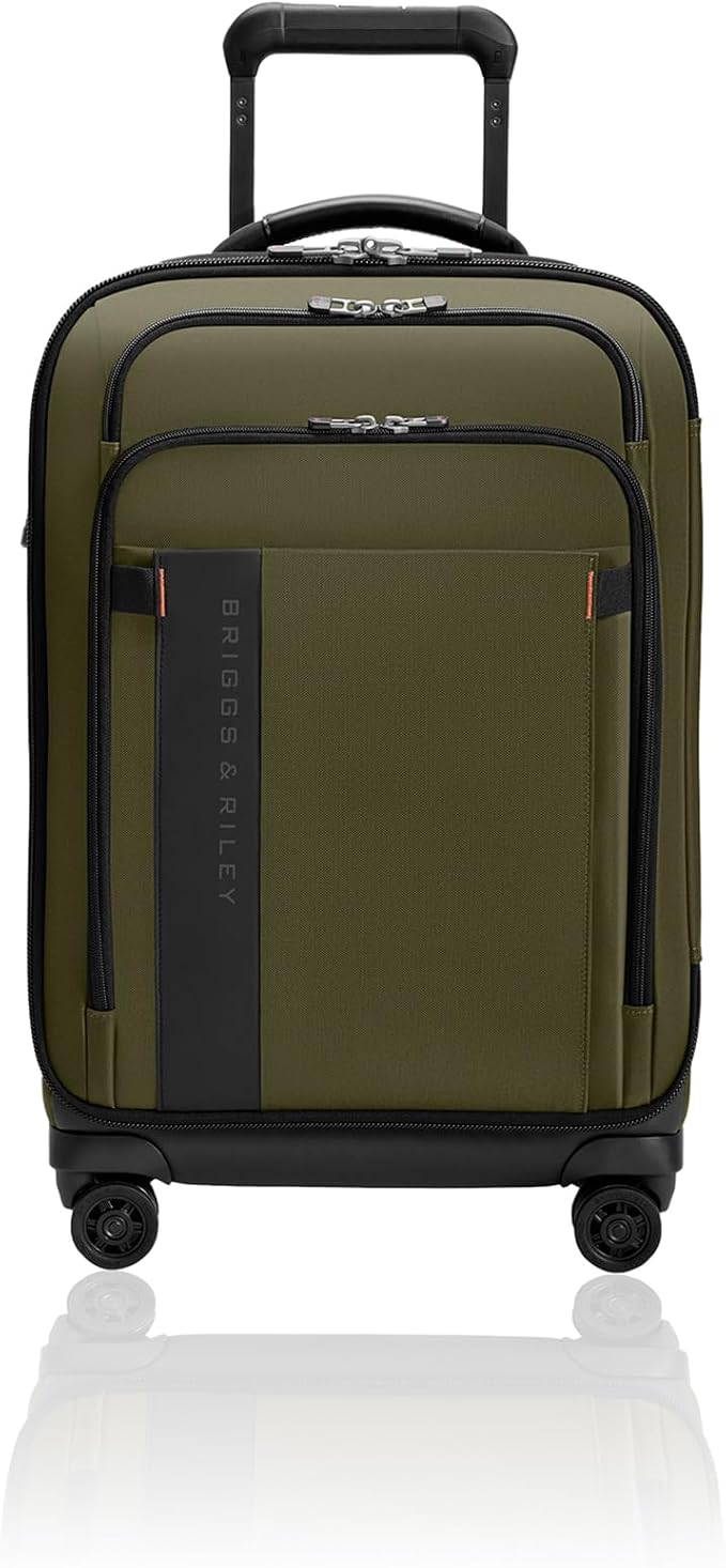 Briggs & Riley Domestic 22" Carry On Expandable Spinner - Luggage for Travel, Suitcases with Wheels, Softside Rolling Bag for Men & Women - ZDX Collection, Hunter