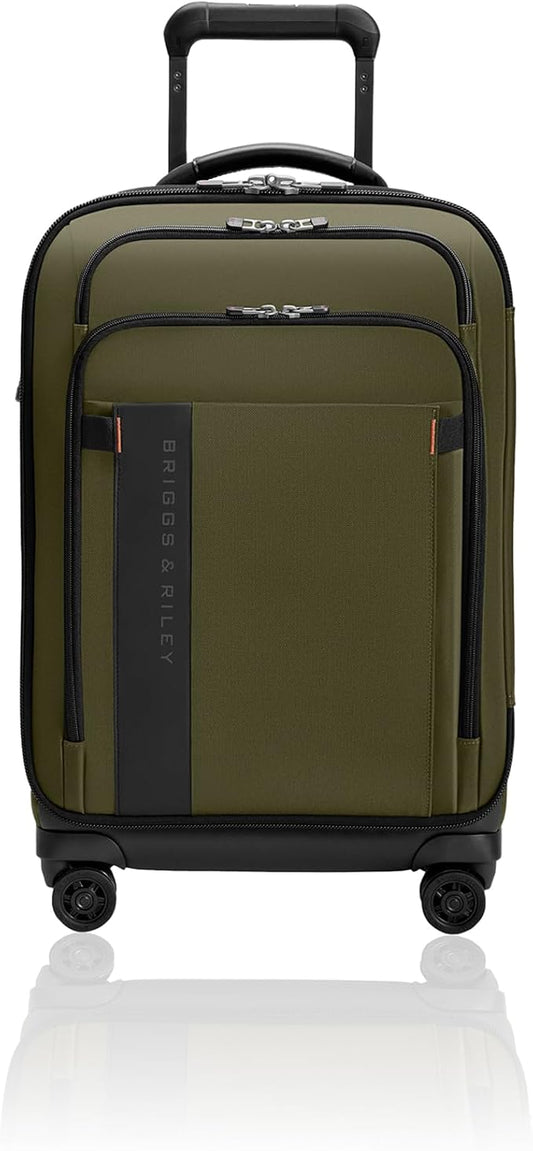 Briggs & Riley Domestic 22" Carry On Expandable Spinner - Luggage for Travel, Suitcases with Wheels, Softside Rolling Bag for Men & Women - ZDX Collection, Hunter