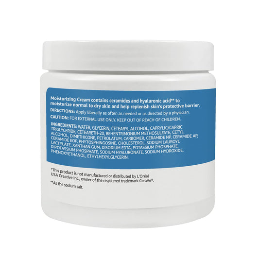 Amazon Basics Moisturizer Cream for Face, Dry Skin, Hydrating , 16 Ounces, 2-Pack