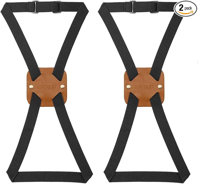 Adjustable Luggage Straps for Suitcases Add a Bag High Elastic Travel Bag Bungees Connecting Carry On Bag TSA Approved (2 Pack Black)