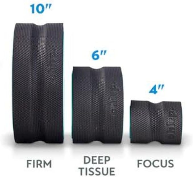 Chirp Wheel+ Foam Roller for Back Pain Relief, Muscle Therapy, and Deep Tissue Massage 10 and 12 Inch
