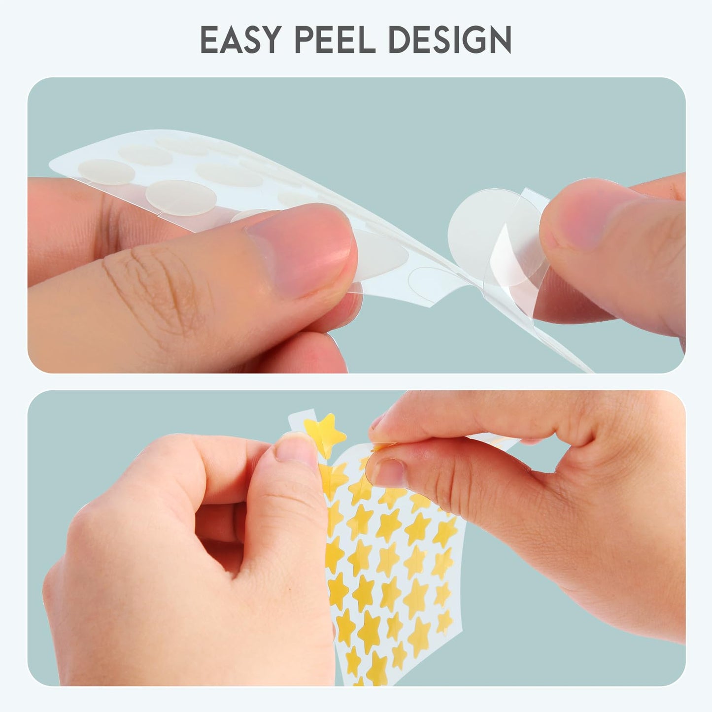 Acne Pimple and blackheads Remover Hydrocolloid patches, 350pcs Holiday colour Star and UltraThin Clear Stickers for Zits, Pimples, Acne,with Salicylic Acid, Tea Tree Oil, Centella acne stick set