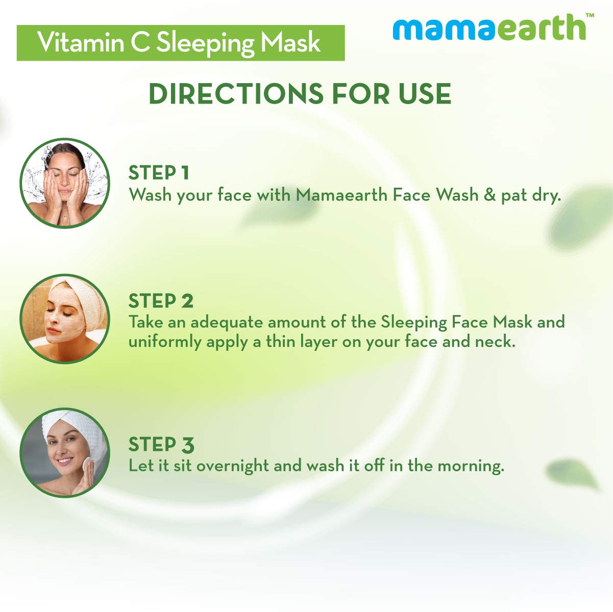 Mamaearth Vitamin C Sleeping Face Mask | Overnight Restorative Night Time Skincare | Hydrating Cream-Gel Mask for Radiant Skin | No Paraben | 3.53 Oz (100g)