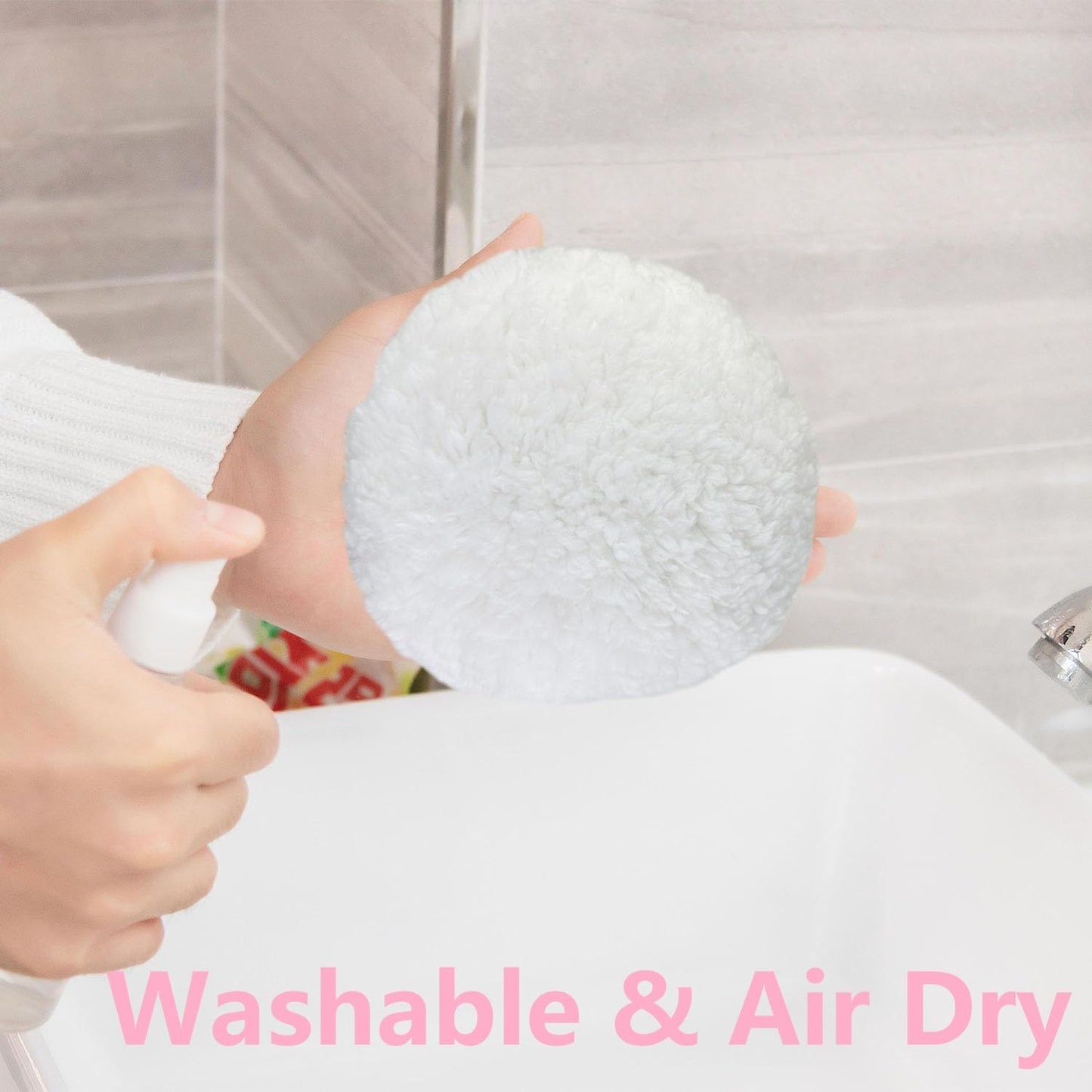 Topwon Oversize Powder Puff 6’’ Body Powder Applicator - Extra Large Powder Puffs for Men Women 1PC