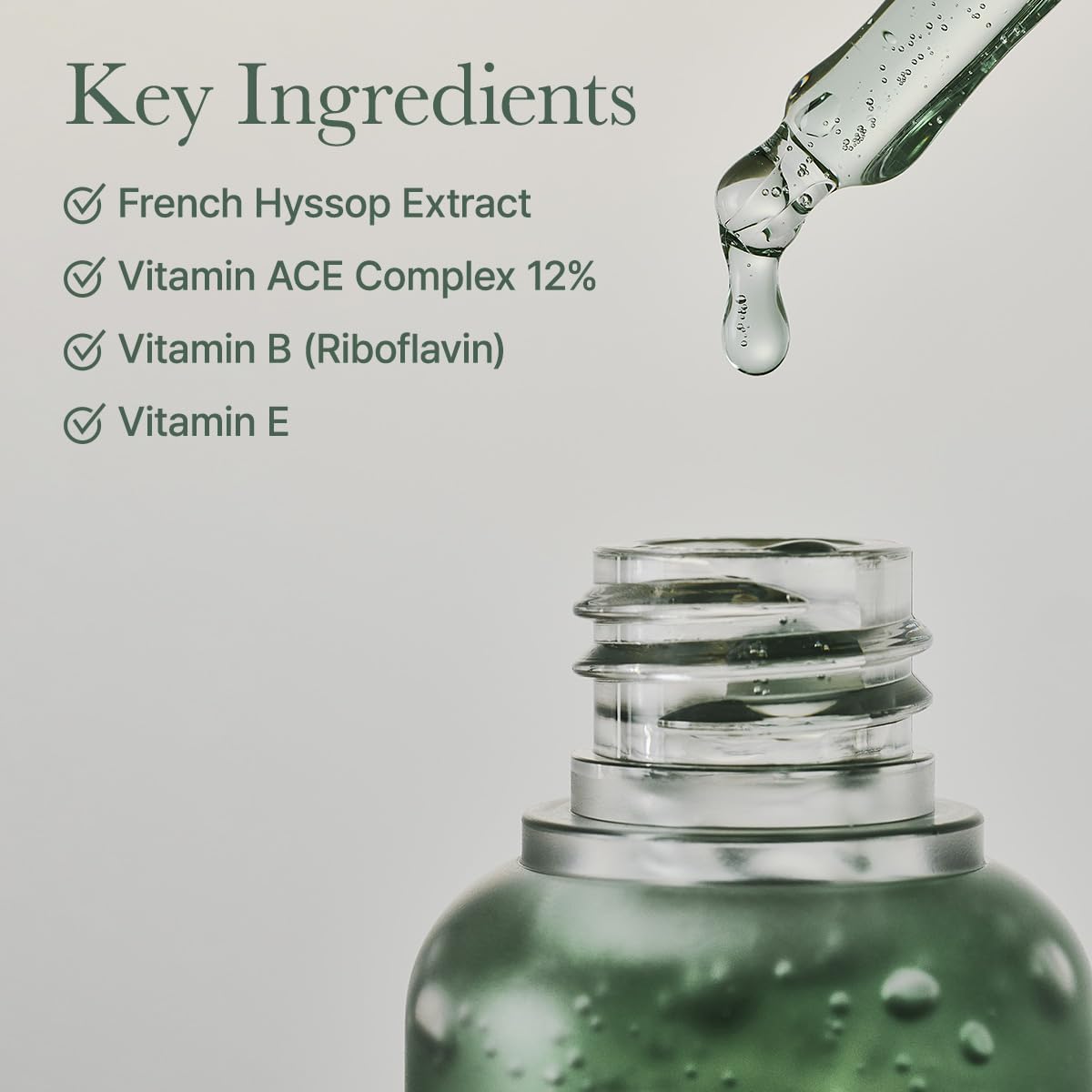 Arencia Hyssop Glow Serum, 10% Niacinamide, 12% Vitamin A,C,E - Hydrating, Moisturizing, Anti-Aging Serum for Korean Glass Skin