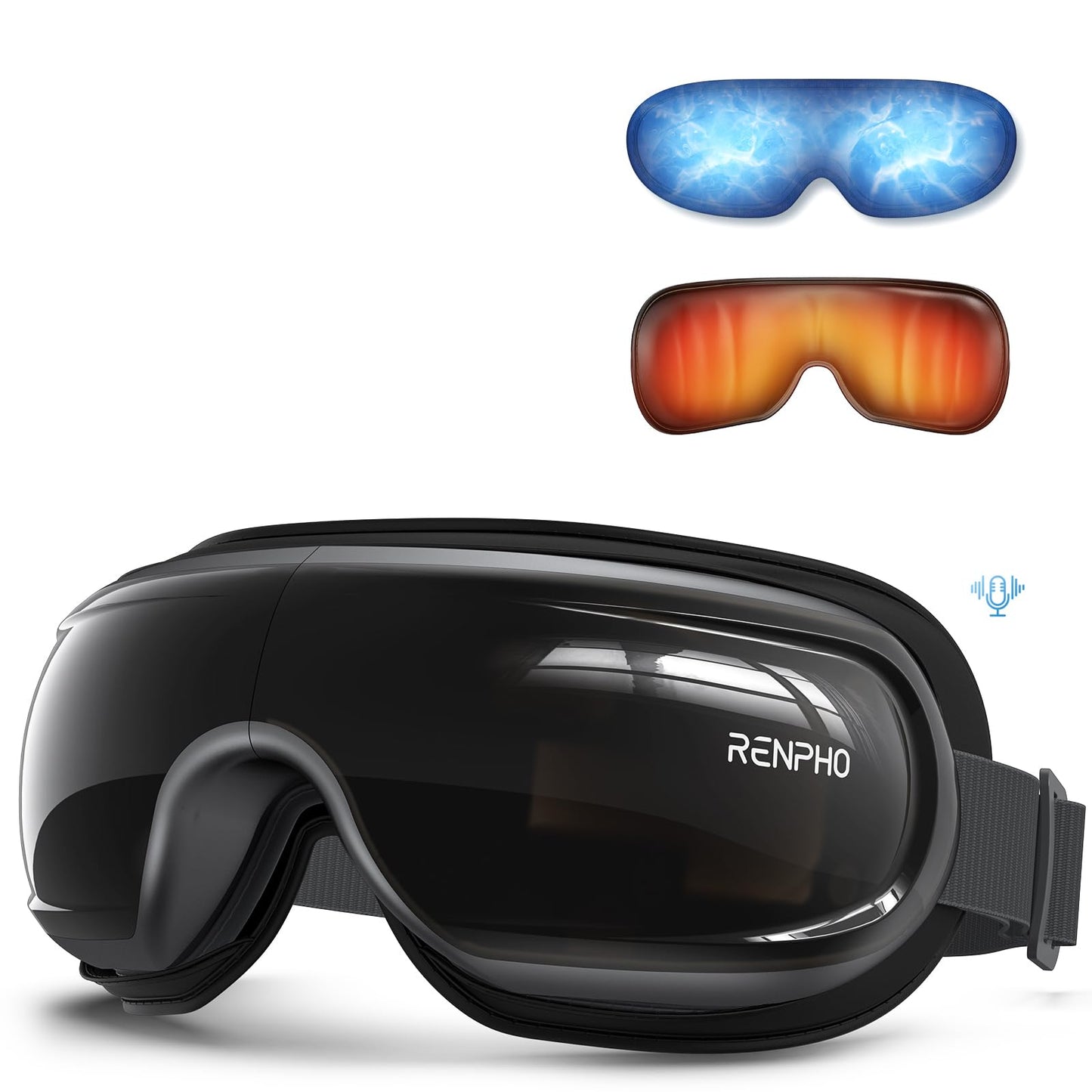 RENPHO Eyeris 3 Eye Massager with Heat and Cooling for Migraines, Voice Control Eye Mask, Eye Care Device with DIY Massage Setting, Birthday Gifts for Women/Men, Reduce Dry Eyes