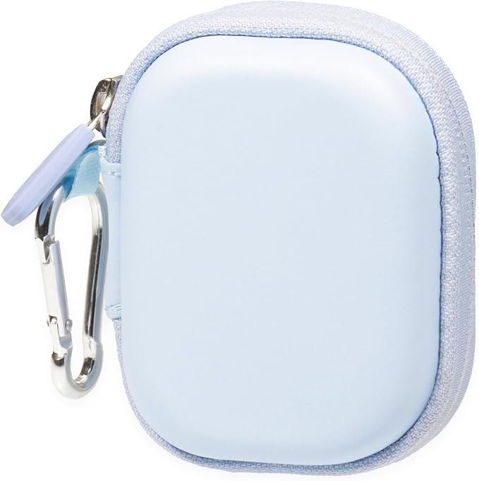 CaseSack Case for JLab Go Pop+,Go Air Pop, Air, Air Tones+/ Tones, JBuds Mini True Wireless Earbuds, Compact Organizer for The Charger case and Charger Cord (Blue)