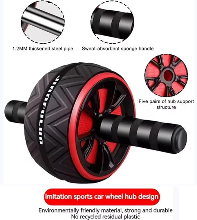 Ab Roller Wheel and Knee Mat, Abs Workout Equipment for Abdominal & Core Strength Training, Home Gym Fitness Exercise Wheels for Women Men, Abdominal Wheel