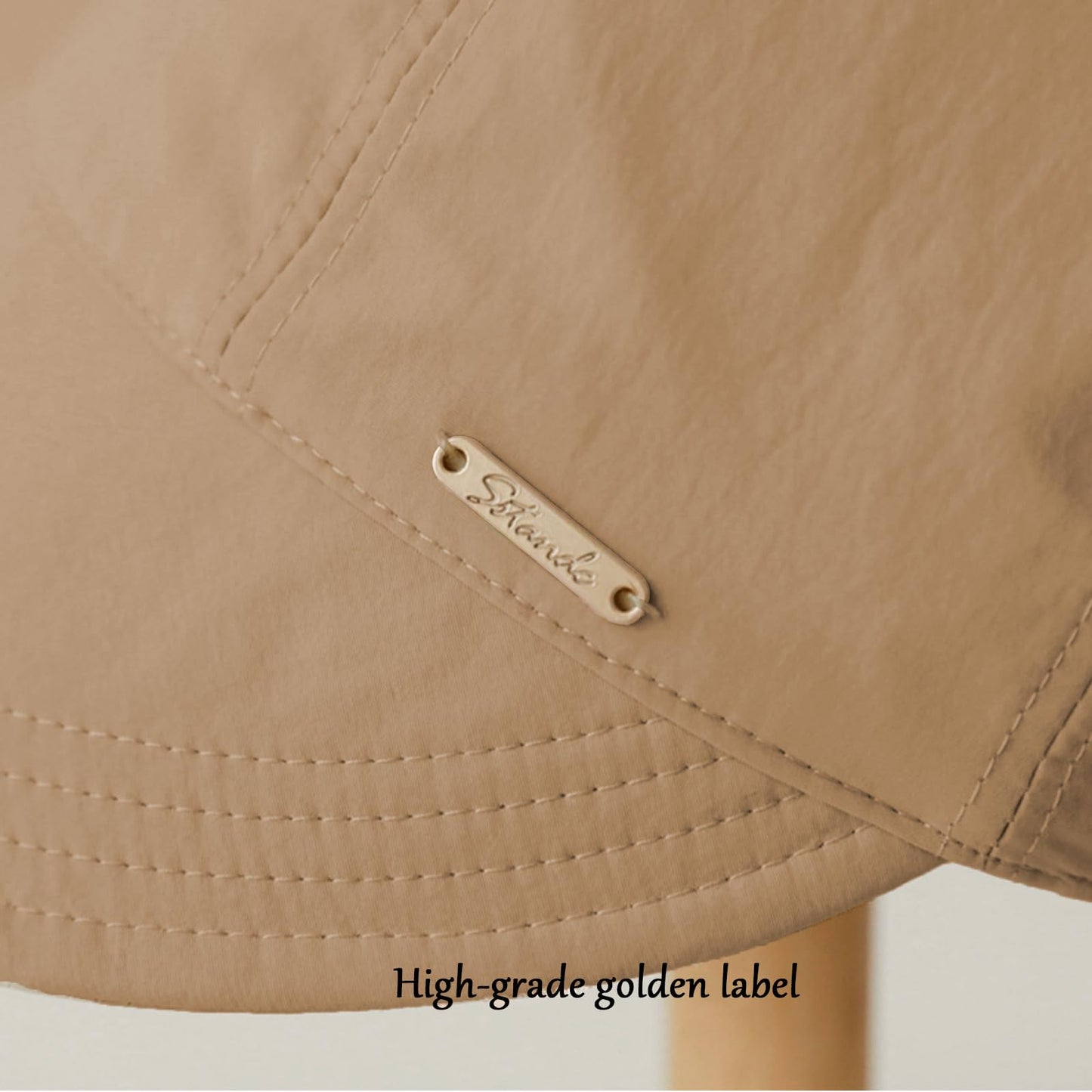 huablo]UPF 50+Womens Sun Hat Wide Brim Hat UV Protection Hiking Fishing Hats Adjustable Ponytail Packable Sun Cap Khaki