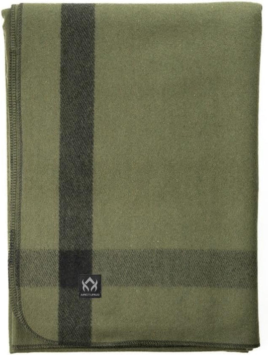 Arcturus Rainier Wool Blanket - 4.5lbs Warm, Heavy, Washable, Large | Great for Camping, Outdoors, Survival & Emergency Kits (Four Cedars)
