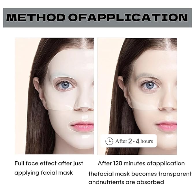 Collagen Face Mask Hydrating Overnight Collagen Face Mask (6 pcs/1 Box) Deep Collagen Anti Wrinkle Lifting Mask - Pure Collagen Films for Improve Elasticity Firming And Moisturizing