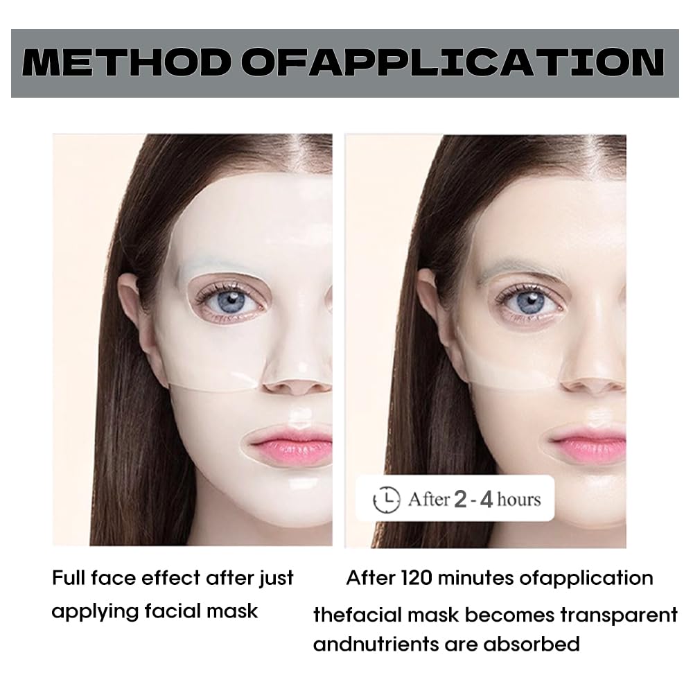 Collagen Face Mask Hydrating Overnight Collagen Face Mask (6 pcs/1 Box) Deep Collagen Anti Wrinkle Lifting Mask - Pure Collagen Films for Improve Elasticity Firming And Moisturizing