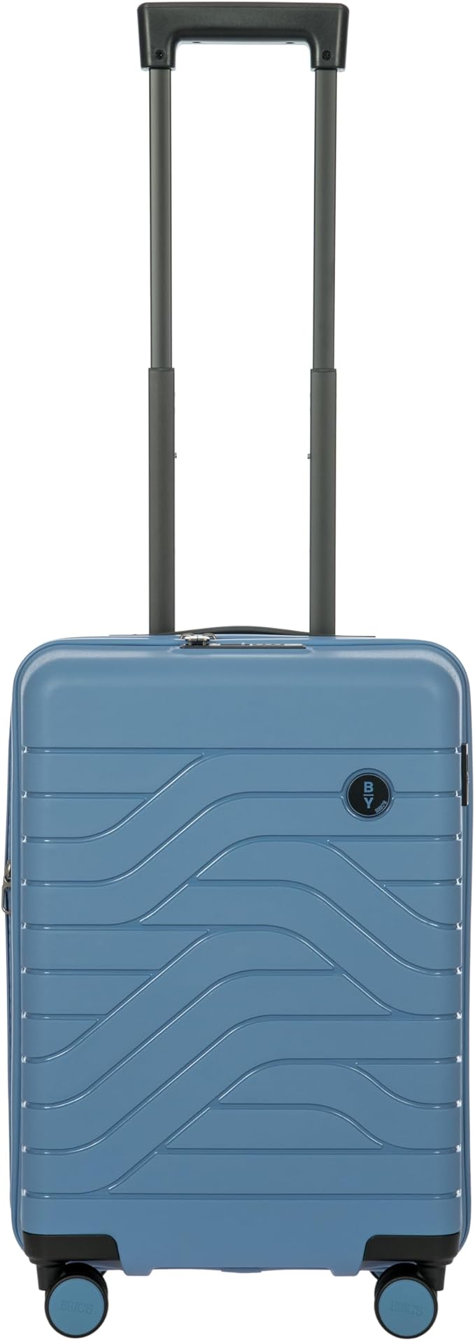 Bric's B|Y Ulisse Spinner Suitcase - 21" Inch Carry-On Luggage - Hard Exterior and TSA-Approved Lock - Grey Blue