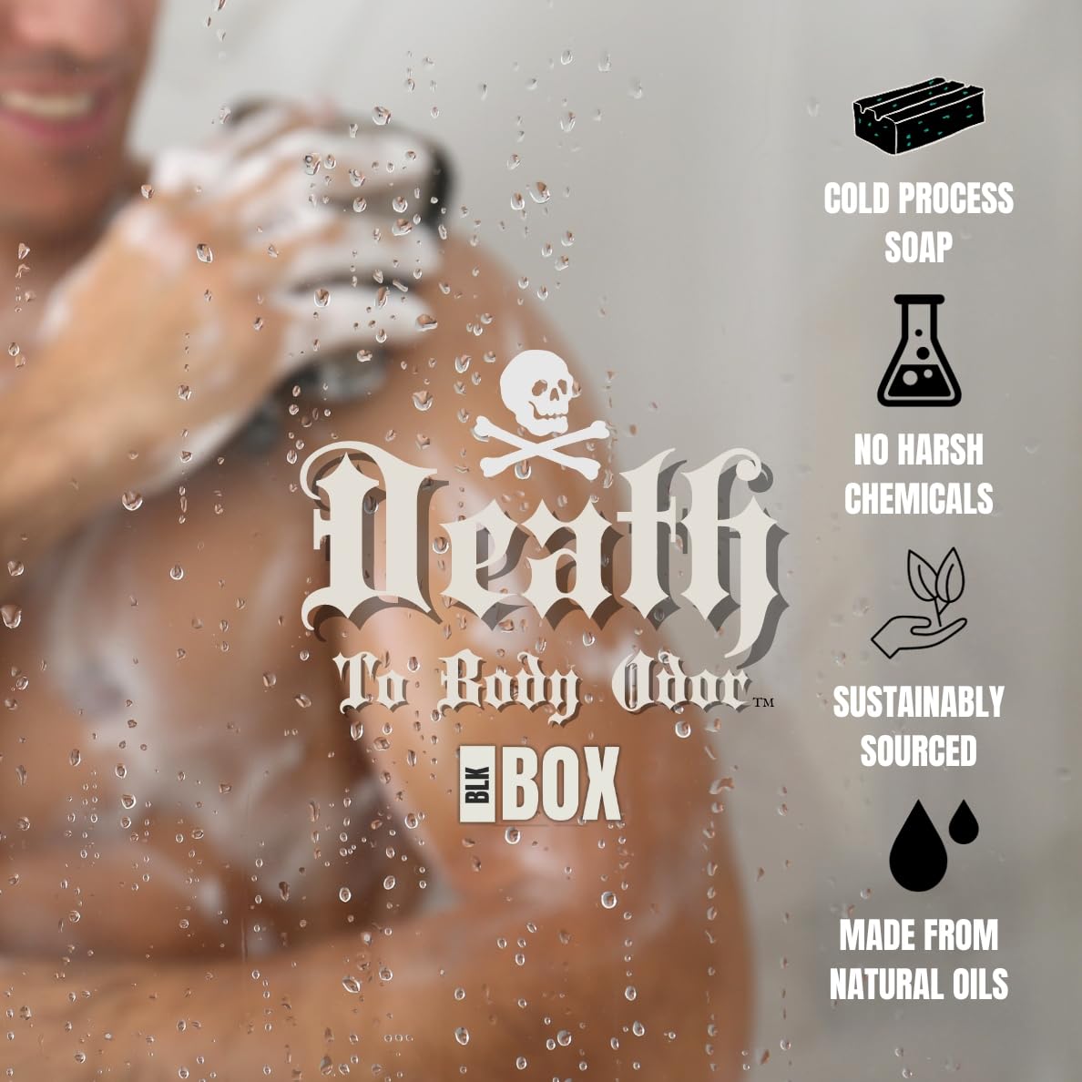 Black Box Limited USA MADE Men's Natural 5oz Bar Soap, Moisturizing Body Wash Made from Natural Oils - Handmade Cold Process No Harsh Chemicals Basil Citrus (Smooth Operator)