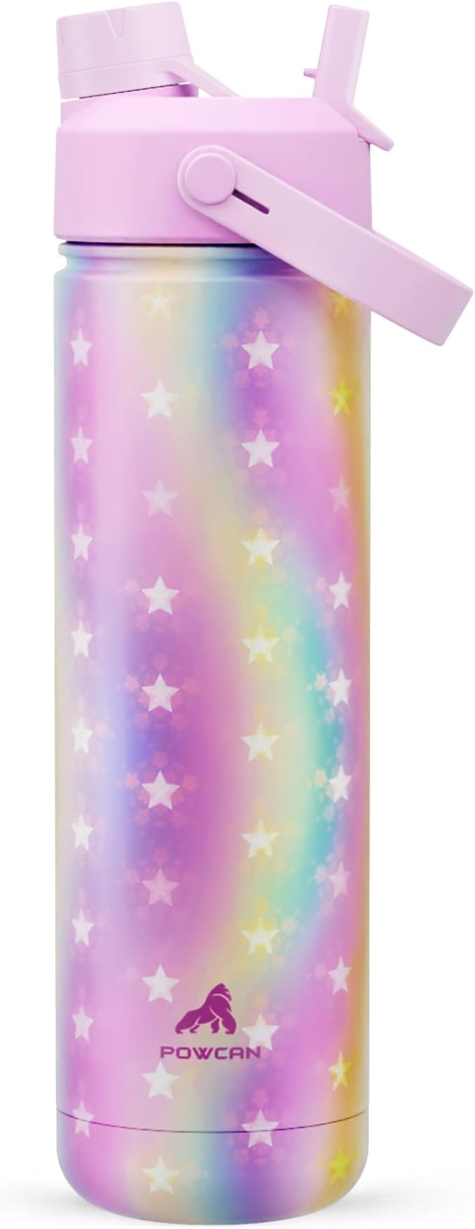 26 oz Insulated Water Bottle with 2-in-1 Straw and Spout Lid, Keep Cold 24H, Leak-Proof, Fits in Car Cup Holder, Stainless Steel Water Bottle for Sports, Travel, and School (Starlight Cascade)