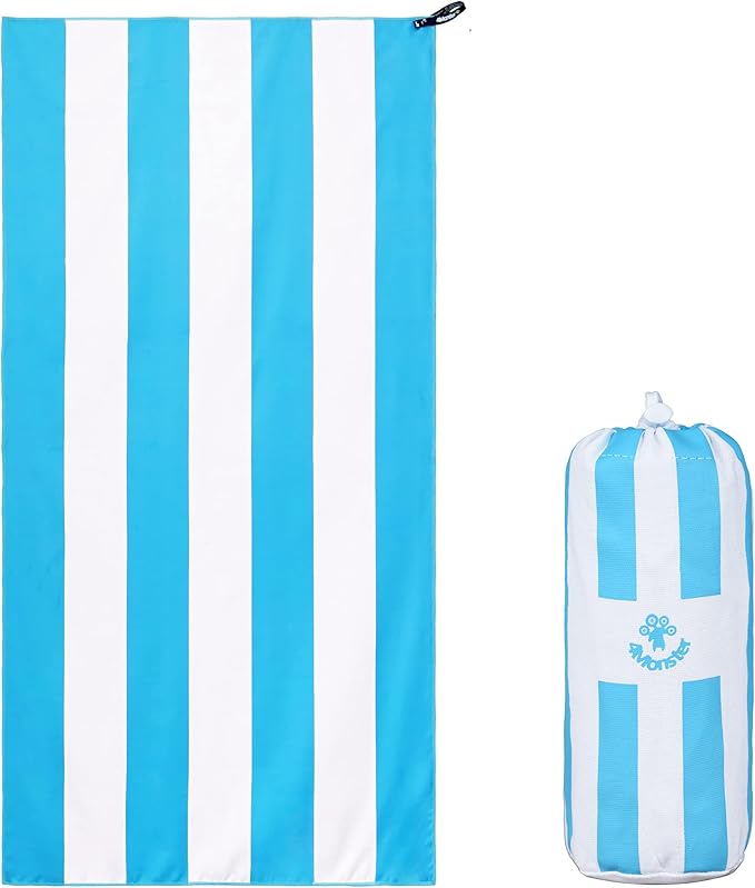 4Monster Microfiber Beach Towel Quick Dry,Super Absorbent Lightweight Travel Towel for Swimmers, Sand Free Camping Towel, Beach Towels for Pool,Swim,Water Sports,Yoga