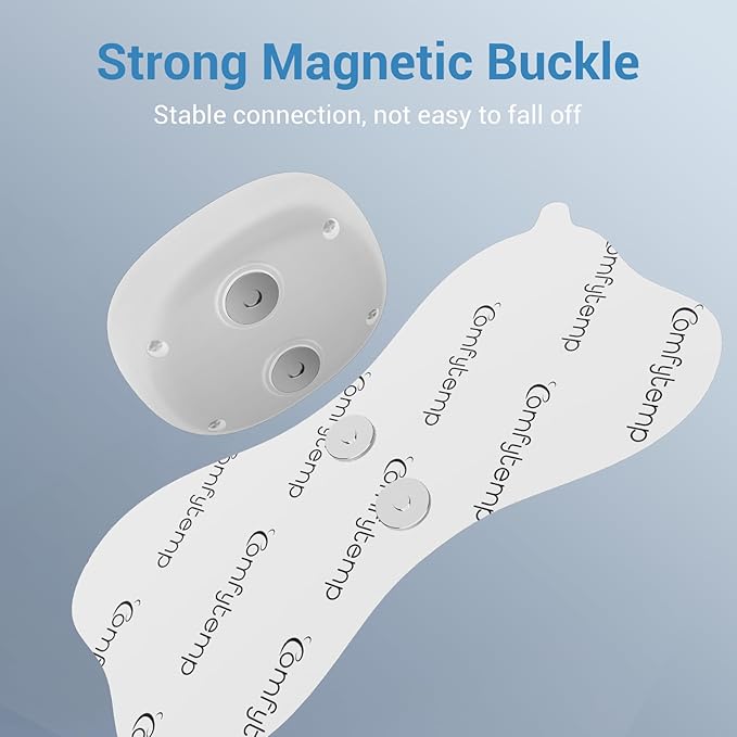 Comfytemp Official TENS Unit Replacement Pads for K6114/K6122, 4 Pack FSA HSA Eligible Wireless TENS Pads, Reusable Self Adhesive Electrodes with Premium Quality, Non-Irritating Design