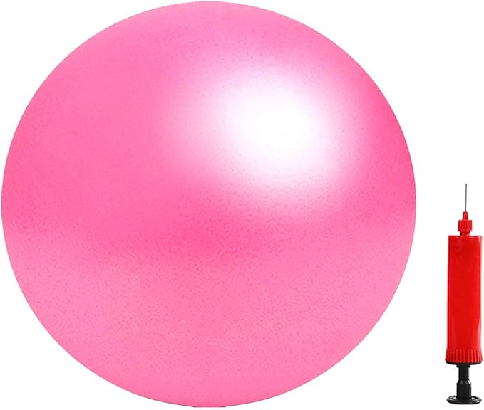 6 Inch Mini Exercise Pilates Yoga Ball for Yoga, Barre Training and Physical Therapy- Improves Balance with Inflate Pump(Black)