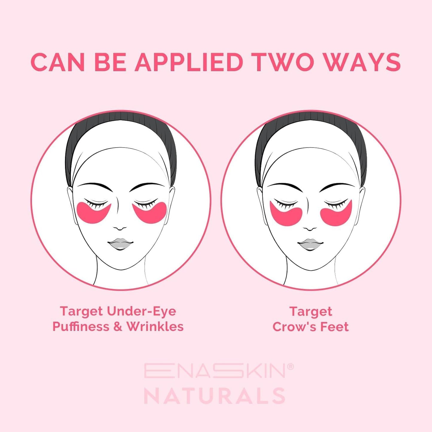 Under Eye Patches for Puffiness and Dark Circles: Caffeine Gel Masks for Undereye Wrinkles Bags - Instant Moisturizing Brightening Skincare Pads - Gift for Women Mom Wife - 30 Pairs (Rose)