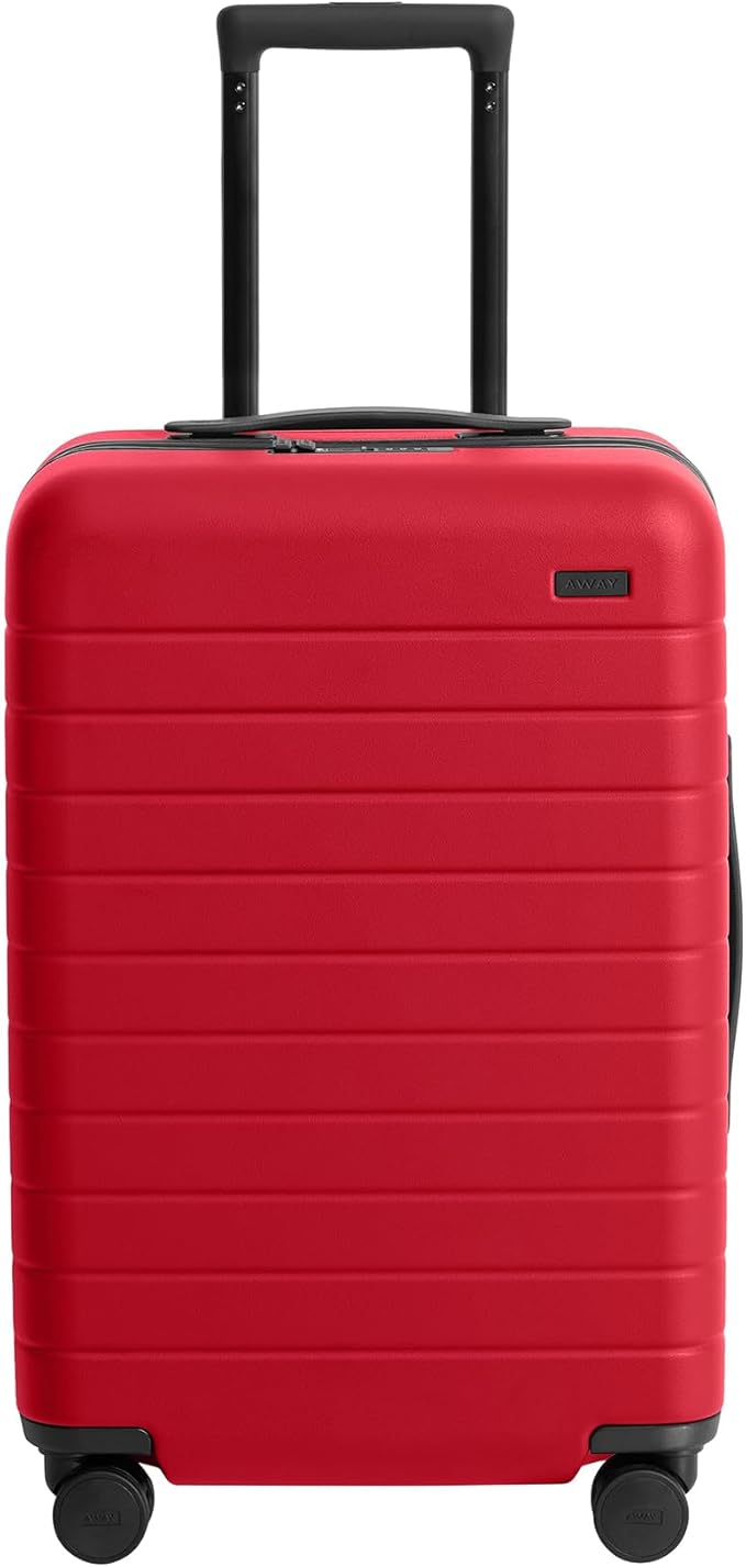 Away Carry-On Luggage, Lightweight Hardside Suitcase with Spinner Wheels, 22 Inch Airline Approved, TSA Lock, Cherry Red