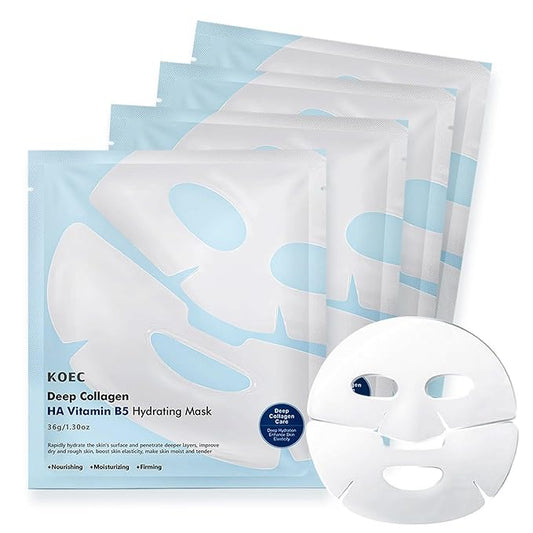 Collagen Face Mask, Bio-Collagen Deep Hydrating Overnight Mask with Hyaluronic Acid, Anti Wrinkle Lifting Mask for All Skin Types, Anti Aging Facial Mask,Pore-Minimizing,Firming&Elasticity
