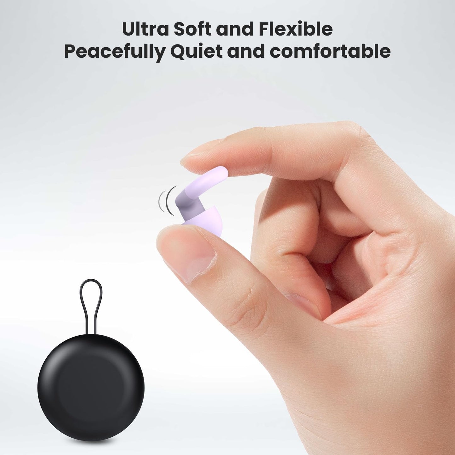 JUSTRVN Ear Plugs for Sleeping, 2 Pairs of Reusable Earplugs for Noise Reduction 25dB-30dB with 8 Ear Tips, Soft Hearing Protection Ear Plugs for Concert,Noise Sensitivity, Study & Work