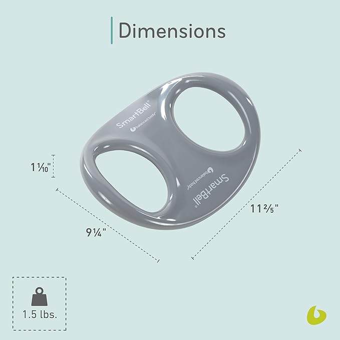 Balanced Body SmartBell Ergonomic Two-Handed Pilates Exercise Weight, Pilates Dumbbell, Exercise Equipment for Home Gym or Pilates Studio Use