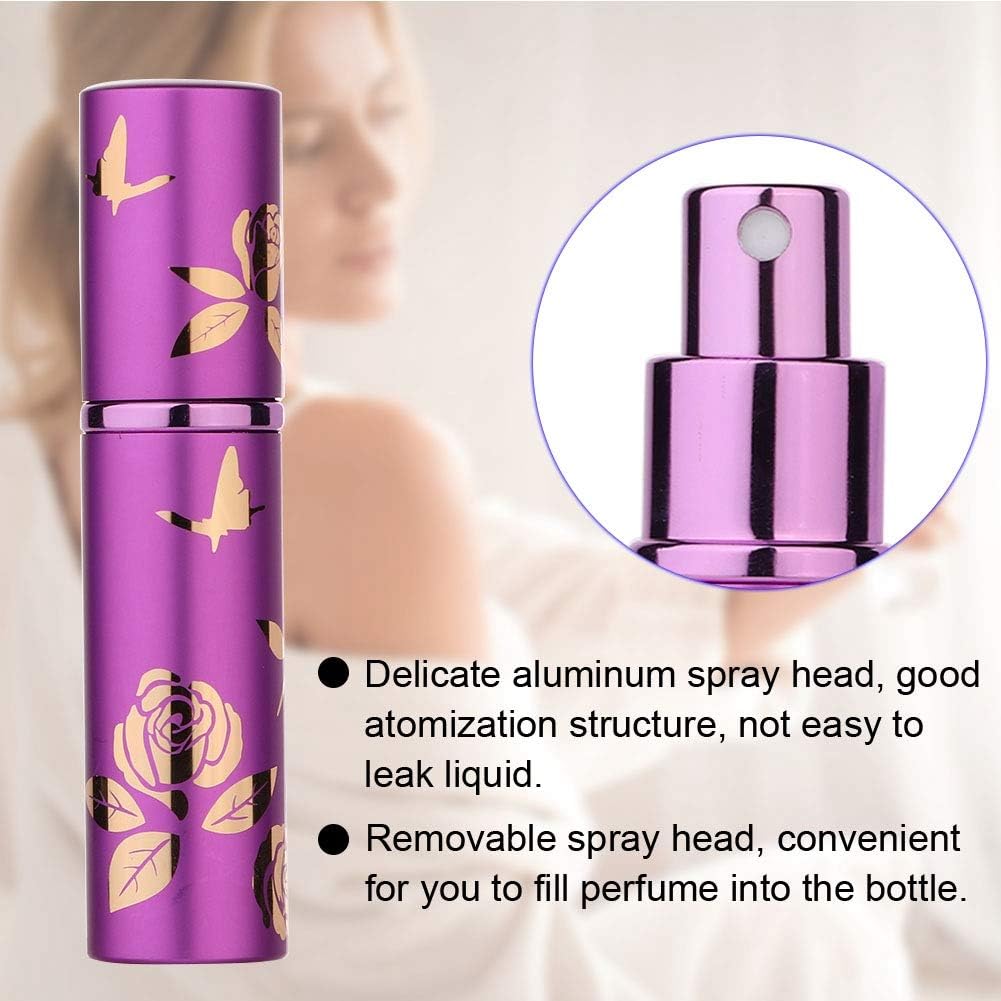 Portable Refillable Perfume Bottle, travel perfume bottle refillable Mini Refillable Bottle, Aluminum housing Atomizer Empty Cosmetic Spray Bottle 10ml (04)